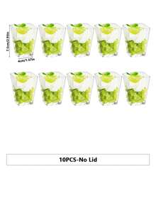 SHEIN 100/50/40/30/20/10PCS Dessert Cups, Transparent Mini Plates, Covered And Uncovered Mousse Cups For Tiramisu Cakes, Suitable For Pudding, Mousse, Snacks, Party Supplies, Food Containers - Transparent - View 15