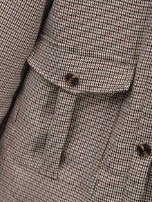 SHEIN Girls' Plush Lapel Long Sleeve Thick Jacket, Suitable For Casual Everyday Outings, Versatile - Coffee Brown - View 7