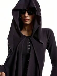 LYSMO 2025 Minimalist Winter For Women's Fashion Solid Color Long Sleeve Cropped All-Match Top/Winter For Women/Christmas New Year's Eve Thanksgiving Graduation Top/Stylish Collection /Y2K Top - Black - View 7