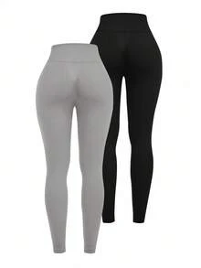 Easithlete 2件套无缝运动紧身裤 - 彩色 - 查看 2