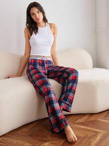 EasyFave Thể thao nhẹ, Kẻ sọc đỏ Giáng sinh, Ruy băng trẻ trung & thời trang, Thoải mái, Gia đình, Tiệc Giáng sinh, Cha mẹ - Con cái, Thường ngày, Thể thao, Mềm mại, Thân thiện với da, Đồ mặc ngoài, Đồ mặc nhà nữ, Quần, Quần dài ấm áp có ruy băng, Cho mùa thu - Đỏ - Xem 4