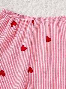 Genkimix Kids Winter  School Girl Pajamas, Girls' Cute Cherry Print Long Pants And Long Sleeve Casual 2 Pieces Loungewear Set - Multicolor - View 7