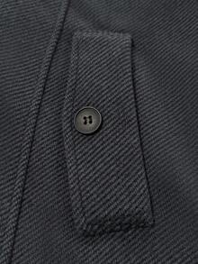 Manfinity Mode 男士长袖休闲通勤外套，秋冬外套，深灰色，优雅办公服饰 - 灰色 - 查看 8