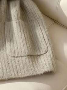 GlowEve 女士优雅休闲V领口袋针织开衫背心 - 灰色 - 查看 6