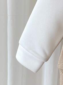 SHEIN Playful Pals 2pcs/Set Toddler Boys' Casual Jacquard Hoodie T-Shirt And Elastic Waist Pants Set, Suitable For Commuting, School, Leisure, Vacation, Sports, Autumn/Winter, 6M-3T, Children's Clothing, Infant Clothing, Infant T-Shirt, Infant Pants Fall Baby Set Autumn Winter Season Baby Boy Beige Outfit Baby Casual Sets Baby Boy Hoodie Set - Khaki - View 4