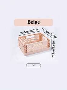 Joivida 1个Macron彩色塑料折叠收纳篮，非常适合收纳和日常使用，易于组装，可用于厨房、浴室、办公室、客厅、教室、宿舍等场所。 - 彩色 - 查看 24