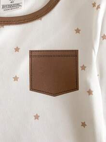 6pcs/Set Young Boy Thin Tight-Fitting Pajamas, Cute Simple Striped & Star Print Long Sleeve Top And Pants, Casual Loungewear For Autumn/Winter