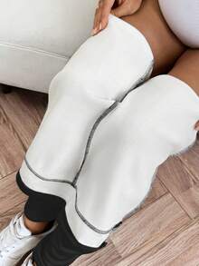 SHEIN Ropa de otoño, ropa de otoño, ropa de maternidad de otoño/invierno Leggings ajustados y térmicos elásticos para mujeres embarazadas, ropa de gimnasio de otoño/invierno para mujeres Leggings térmicos de cintura alta para maternidad, pantalones térmicos negros cálidos para mujeres, leggings negros de invierno, ropa de maternidad Leggings para mujeres, pantalones de maternidad para mujeres embarazadas - Gris Oscuro - Ver 7