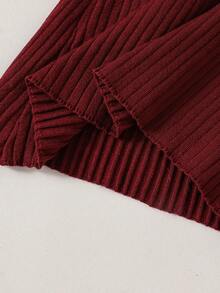 2pcs/Set Toddler Girls' Cute Bow Decor Vest & Dress Outfit, Velvet Ribbed Solid Color Dress With Contrast Color Cardigan Vest, Spring/Autumn Girl S Spring And Autumn Dress Kids Pleated Skirt Sets Girls Skirts Sets Burgundy Dress Kids Girl Autumn And Winter Young Girls Dressse