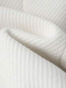 GlowEve 女士秋冬长款人字纹仿皮腰带、金属蝴蝶扣、长袖夹克 - 黑與白 - 查看 7