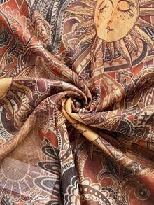 Soleia 休闲、度假、西部风、海滩、婚礼宾客、返校、毕业典礼、早午餐、圣帕特里克节、春假、复活节、音乐节、优雅、波西米亚风、热带风、喇叭袖、网眼、复古印花 T 恤、秋冬分层 - 彩色 - 查看 6