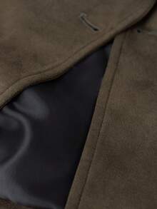 Aveloria Modichic 2 Stücke Set: Jacke mit Wildleder-Kragen und einfarbiger Mini-Rock für Damen