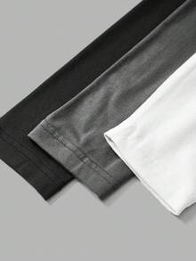 SHEIN BASICS 3件套纯色针织长袖修身高领迷你连衣裙（女款） - 彩色 - 查看 4