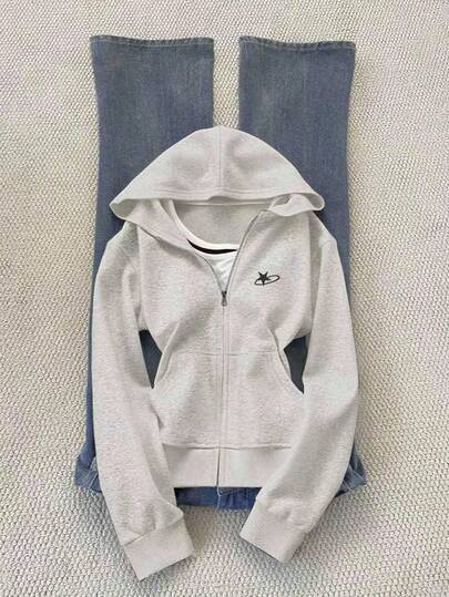 Glimmora 자수 후드 여성용 피트 스웨트셔츠