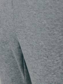 TypaGal Soft Knit Grey Autumn Casual Loungewear Pants With Wide Rollover Waistband,Clean Flared Leg,Cozy Streetwear Vibes For Layering - Brown - View 6