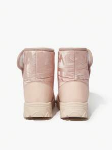 JNSQ 1 Pair Girls Fashion Design Hook And Loop Comfortable Warm Boots, Casual Snow Boots Suitable For Daily Outing And Sports In Winter (Pattern Random) - Pink - View 5