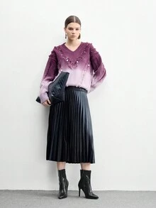 CUCCOO BIZCHIC بوت نسائية طويلة عالية الجودة بنمط جلد الأفعى الأسود، ذات رؤوس مدببة وكعب نحيف، أنيقة وعصرية بطابع أنثوي أنيق - الأسود - مشاهدة 10