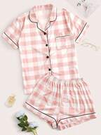 Conjunto de Pijama / Pijama com Ribete Xadrez Buffalo