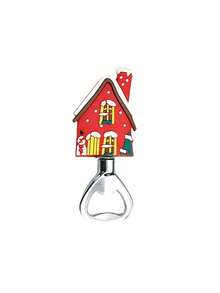 Joivida 1 Pc Multi-Style PVC Can Openers, Santa Claus, Red Houses, Reindeer, Candy Canes, For Home Use, Hotels, Restaurants, Christmas Gifts - Multicolor - View 9