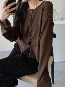 FRIFUL Women T-Shirts - Brown - View 6