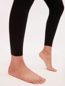 LUVLETTE Women's Thermal Underwear Ultra-Soft Base Layer Cold Weather Warm Winter PJ Set Round Neck Top And Long Bottoms - Black Lightweight And Warm Set Pajama Sets - Black - View 5