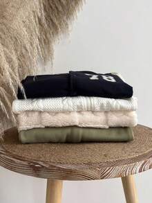 SHEIN 男婴功能性工装棒球夹克，时尚数字和字母贴片，百搭，秋冬 - 彩色 - 查看 8