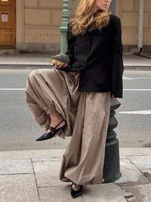 Siren Gaze 2025新款女士休闲格纹抽绳腰宽松裤 - 女士秋装、女士秋装和女士冬装。别致的波西米亚哈伦阔腿裤，复古风情，通勤、派对、外出、商务休闲和日常穿着的完美之选 - 彩色 - 查看 3