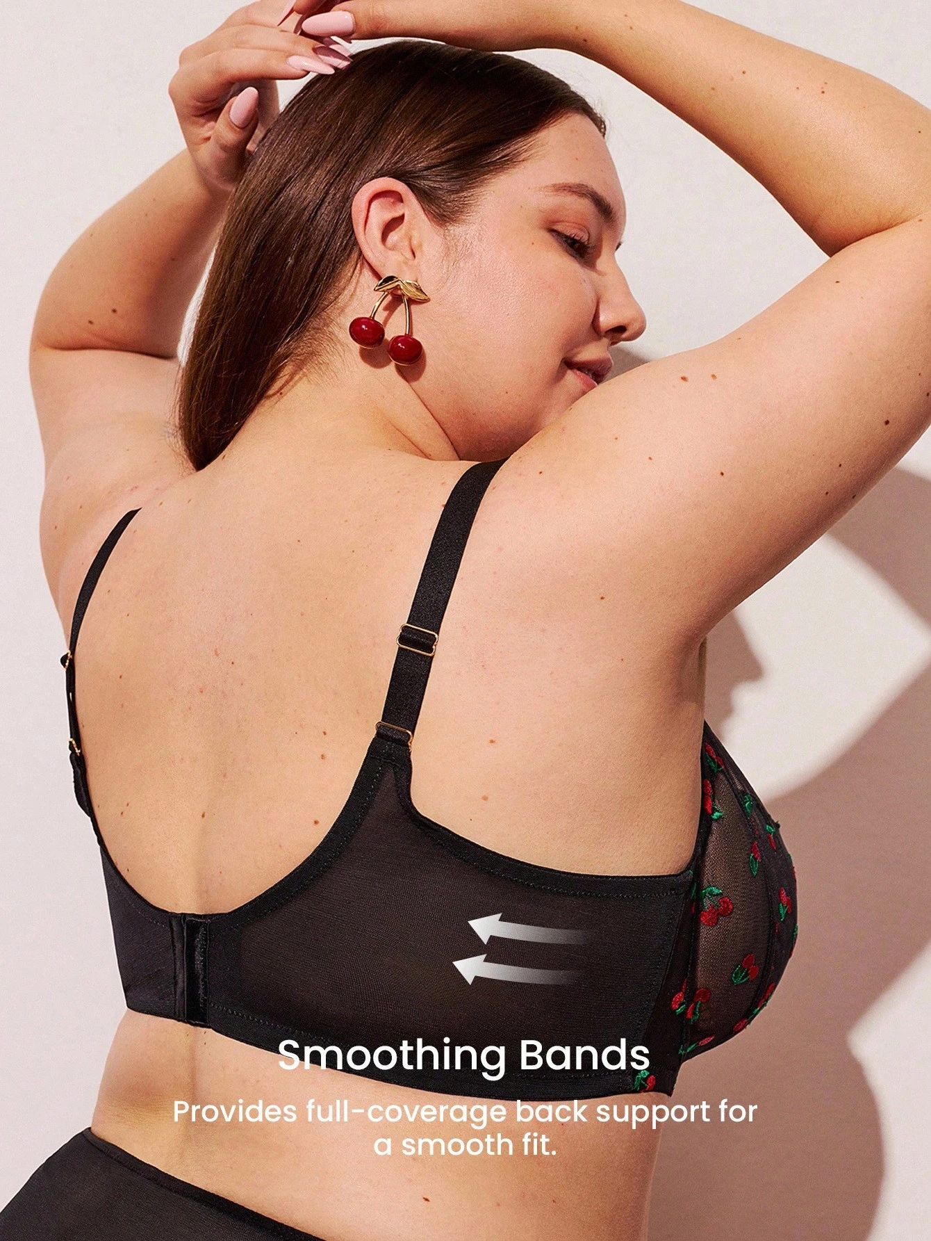 Plus Unlined Full Coverage Side Support Mesh Bra