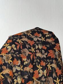 Solflare 2025 Autumn/Winter New Casual Outgoing Daily Wear Party Date Holiday Multi-Occasion Versatile Elastic Waist Earth Tone Ditsy Floral High Stretch Mesh Print Plus Size Skirt