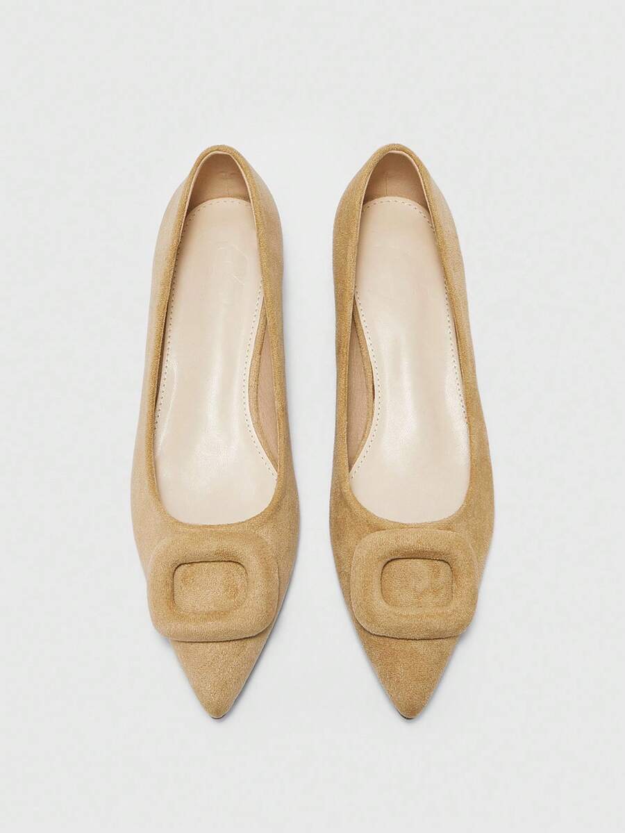 CUCCOO BIZCHIC New Vintage Fashion Versatile Minimalist Commuter Shoes For Women - Apricot - View 1