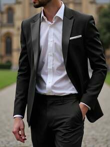 Calvornis 男士正装翻领商务西装外套