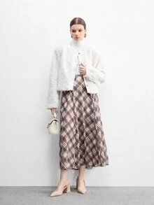 CUCCOO BIZCHIC Women's Fashion Burgundy Open Back Pointed Toe Chunky Heels Pumps, Classic Minimalist Design For Commute, Date, Party, Holiday, Wedding - Apricot - View 10