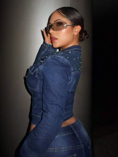 Jeanoix Women Fashion Casual Street Vintage Y2K Nostalgic Denim Jackets & Coats