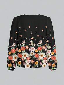 Shutterstock Glamance Damen Große Größen V-Ausschnitt Langarm Lässig Strickjacke, geeignet für Herbst Urlaub - Verschiedenfarbig - Übersicht 2