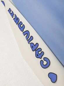 SHEIN Tween Girl Letter & Cartoon Print Zip-Up Thermal Lined Hoodie Jacket, Autumn/Winter Fall