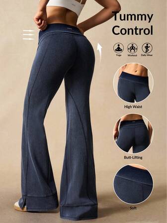 VARSITIE Mångsidiga, utsvängda sportbyxor för kvinnor