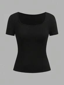 SHEIN EZwear 3 件女士短袖短款休闲修身 T 恤，适合夏季 - 彩色 - 查看 7