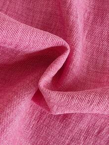 SHEIN Playful Pals 2件套女婴休闲可爱蝴蝶结无袖上衣和裤子套装 - 紅色 - 查看 4