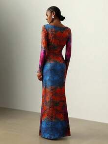 Vesra 优雅长袖A字连衣裙，经典新款初秋时尚