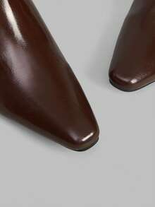 Ontre Sandalias de cuña y plataforma versátiles y elegantes para uso diario para mujer, para Navidad - Marrón - Ver 4