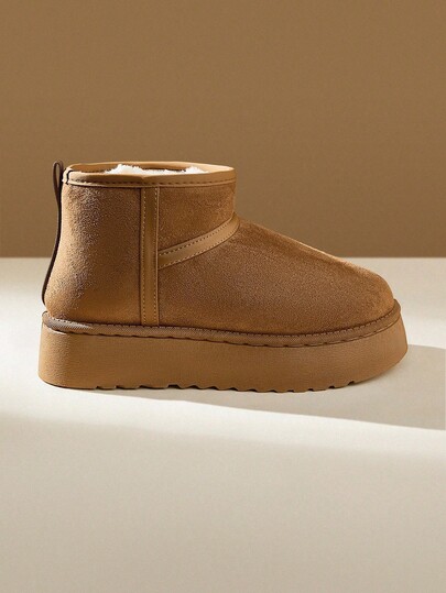 CUCCOO EASI Botas de nieve de suela gruesa y cálidas de corte bajo para uso diario de mujer