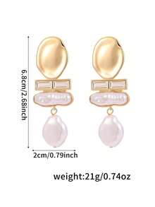 Opalesca Bông tai ngọc trai, Trang phục, Phong cách cổ điển, Phụ kiện cưới/cô dâu, Phong cách thần tiên/cổ tích, Ngọc trai, Kim loại/Chất liệu, Mùa thu/Đông, Thanh lịch, Dành cho mẹ/phụ nữ/bé gái/người mẹ, Cao cấp, Cổ điển, Nhiều lớp - Nhiều màu - Xem 9