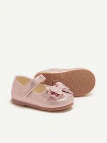 Cozy Pixies A Pair Of Pink Party Princess Bow  For Infants Cute And Simple, Everyday Wear Baby Flats - Pink - View 6