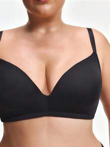 SHAPORA 3pcs/Set Plus Size Wireless Molded Cup Bras - Multicolor - View 4