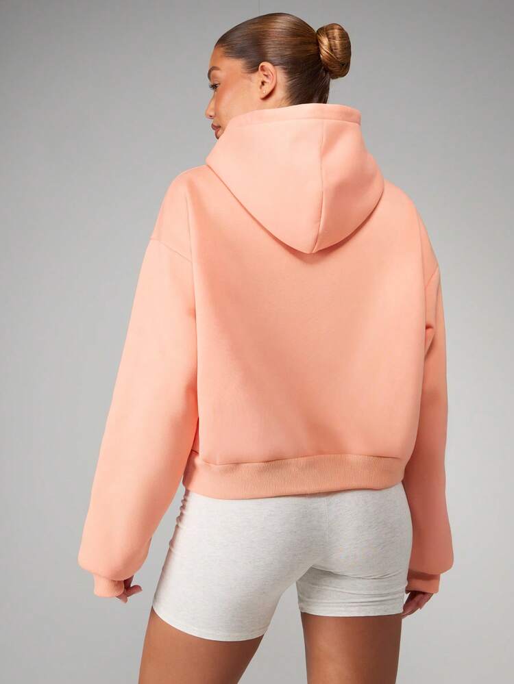 MISSGUIDED 여성용 오버사이즈 풀 지퍼 후드 플러시 플리스 겨울 라운지웨어 캐주얼 스웨트셔츠, 앞면 포켓 고품질