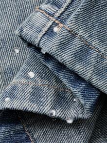 DAZY 青少年女孩休闲牛仔裤 - 藍色 - 查看 8