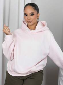 Melissa Matos Áo nỉ trùm đầu cỡ lớn tốt nghiệp, áo phông giáo viên nữ, trở lại trường mùa thu đông - Hồng - Xem 1