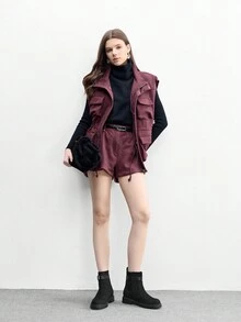 CUCCOO BIZCHIC Stivali alla caviglia da donna con fibbia, di moda casual, adatti per uso quotidiano - nero - Visualizzare 10