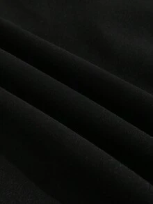 INAWLY Sudadera con capucha casual con cremallera y cuello dividido, talla grande, para mujeres, para graduación, maestros, de vuelta a la escuela, otoño e invierno - Negro - Ver 4