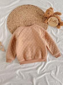Loomiva Áo nỉ chui đầu cổ tròn họa tiết đính vải cho bé trai - Màu Khaki - Xem 6